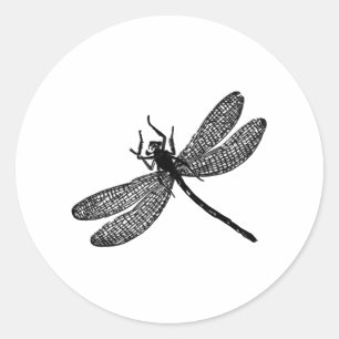 Garden Dragonfly Print Gift T-shirt Ronde Sticker