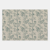 Garden Dream Elegant Botanicals teal & beige Inpakpapier Vel (Voorkant 2)