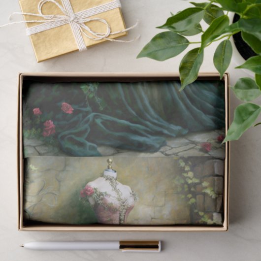 Garden Dress Form Pink Tissuepapier (Geschenk)