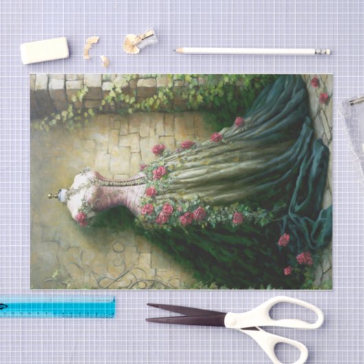 Garden Dress Form Pink Tissuepapier (Craft)