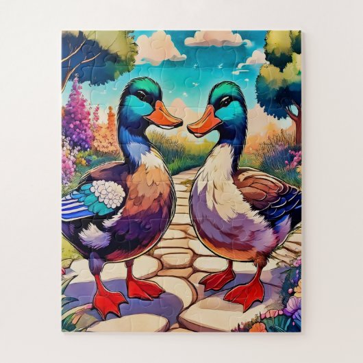 Garden Ducks kinderkamer Legpuzzel (Verticaal)
