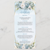Garden Dusty Blue Eucalyptus Floral Wedding Menu (Voorkant)