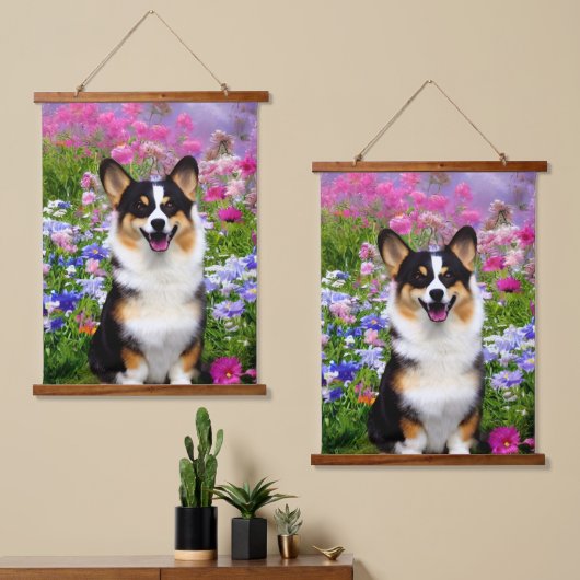 Garden Dweller Corgi Hangend Wandkleed (Asymmetrisch)