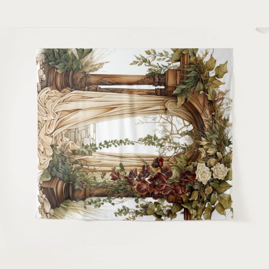 Garden Elegance Custom Wedding Backdrop Wandkleed (Voorkant (horizontaal))