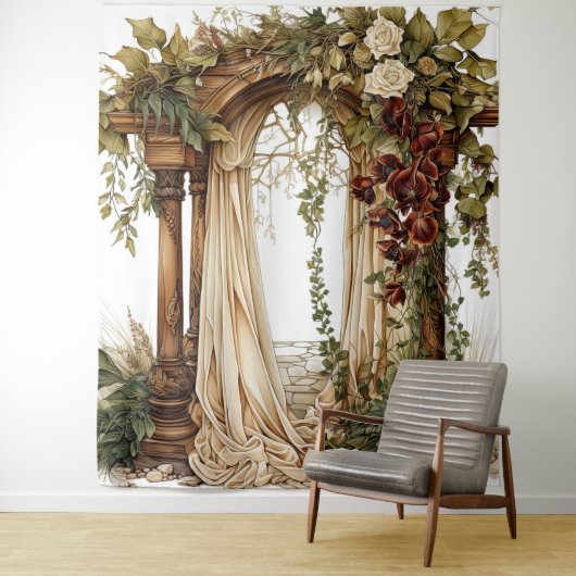 Garden Elegance Custom Wedding Backdrop Wandkleed (In situ)