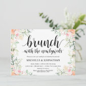 Garden Elegance Floral Post Wedding Brunch Invites Kaart (Staand voorkant)