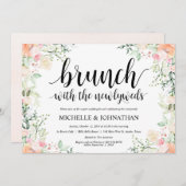 Garden Elegance Floral Post Wedding Brunch Invites Kaart (Voorkant / Achterkant)