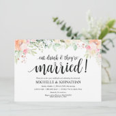 Garden Elegance Floral Post Wedding Brunch Invites Kaart (Staand voorkant)