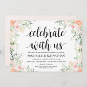 Garden Elegance Floral Post Wedding Brunch Invites Kaart (Voorkant / Achterkant)