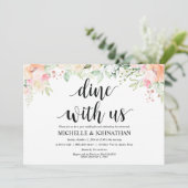 Garden Elegance Floral Post Wedding Brunch Invites Kaart (Staand voorkant)