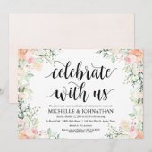 Garden Elegance Floral Post Wedding Brunch Invites Kaart (Voorkant / Achterkant)