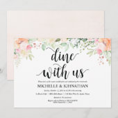 Garden Elegance Floral Post Wedding Brunch Invites Kaart (Voorkant / Achterkant)