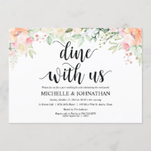 Garden Elegance Floral Post Wedding Brunch Invites