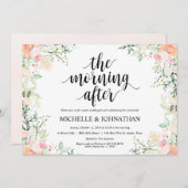 Garden Elegance Floral Post Wedding Brunch Invites Kaart (Voorkant / Achterkant)