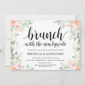 Garden Elegance Floral Post Wedding Brunch Invites Kaart (Voorkant)