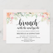 Garden Elegance Floral Post Wedding Brunch Invites Kaart (Voorkant / Achterkant)