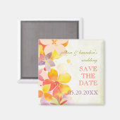 Garden Elegance Floral Wedding Save the Date Magneet (Voorkant / Achterkant)
