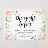 Garden Elegance Wedding Rehearsal Dinner Invites Kaart (Voorkant / Achterkant)