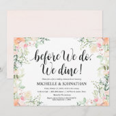 Garden Elegance Wedding Rehearsal Dinner Invites Kaart (Voorkant / Achterkant)