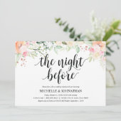 Garden Elegance Wedding Rehearsal Dinner Invites Kaart (Staand voorkant)
