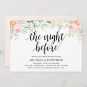 Garden Elegance Wedding Rehearsal Dinner Invites Kaart (Voorkant / Achterkant)