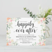 Garden Elegance Wedding Rehearsal Dinner Invites Kaart (Staand voorkant)