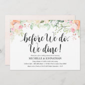 Garden Elegance Wedding Rehearsal Dinner Invites Kaart (Voorkant / Achterkant)