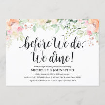 Garden Elegance Wedding Rehearsal Dinner Invites