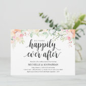 Garden Elegance Wedding Rehearsal Dinner Invites Kaart (Staand voorkant)