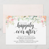 Garden Elegance Wedding Rehearsal Dinner Invites Kaart (Voorkant / Achterkant)
