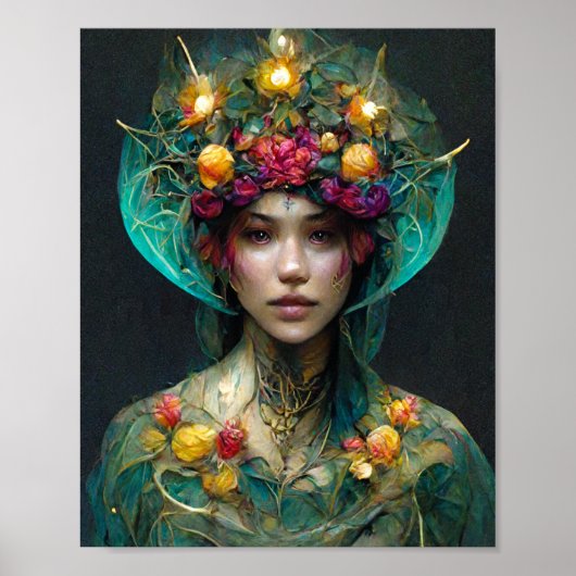 Garden Elf Fantasy Art Poster (Voorkant)