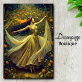 Garden Enchantress Golden Twilight Dance Decoupage Tissuepapier
