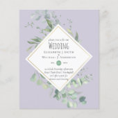 Garden Eucalyptus Greenery DUSTY Paarse bruiloft (Voorkant)