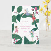 Garden Fairies Friendship Wenskaart Kaart (Gele Bloem)