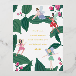 Garden Fairies Valentijn Folie Feestdagen Briefkaart
