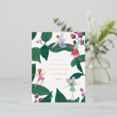 Garden Fairies Valentijn Folie Feestdagen Briefkaart (Staand Voorkant)