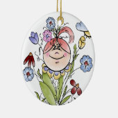Garden Fairy Folk Art Keramisch Ornament (Rechts)