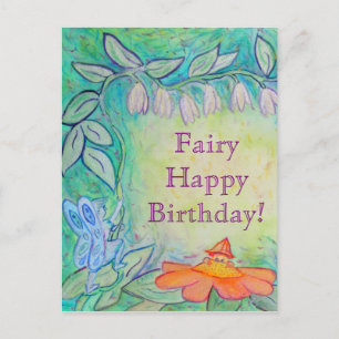 Garden Fairy Happy Birthday Custom Briefkaarten