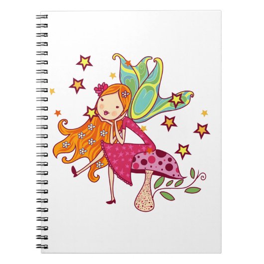 Garden Fairy op paddenstoel Notitieboek (Voorkant)