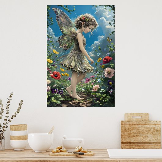 Garden Fairy Poster – Whimsical Fantasy Wall Art (Keuken)
