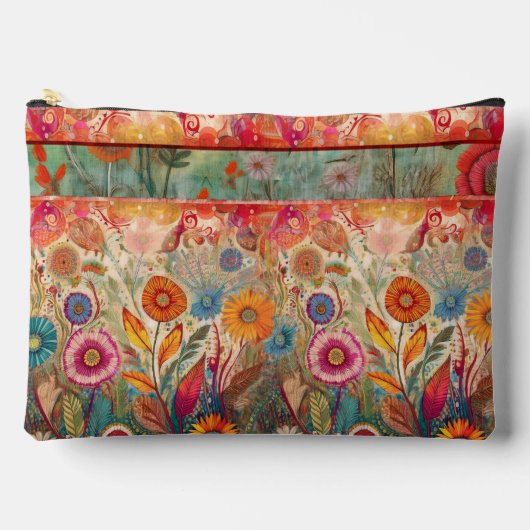 Garden Fantasy Zippered Pouch Etui (Voorkant)