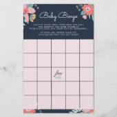 Garden Floral Baby Bingo Game Briefpapier (Voorkant)