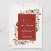 Garden Floral Bachelorette Weekend Kaart (Voorkant)