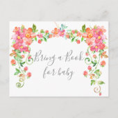 Garden Floral Berry Baby shower Book Kaart Library (Achterkant)