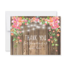 Garden Floral Berry Baby shower bruiloft Dank u