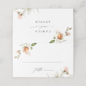 Garden Floral Bouquet Waterverf Wedding Plaatskaartje (Buitenkant ongevouwen)