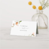 Garden Floral Bouquet Waterverf Wedding Plaatskaartje (Achterkant)