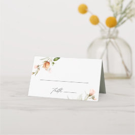 Garden Floral Bouquet Waterverf Wedding Plaatskaartje