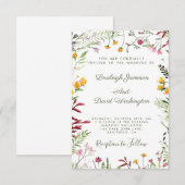 Garden floral bruiloft kaart (Voorkant / Achterkant)