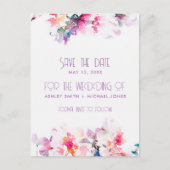 Garden Floral Budget Weddenschap sparen Datum Aankondigingskaart (Voorkant)